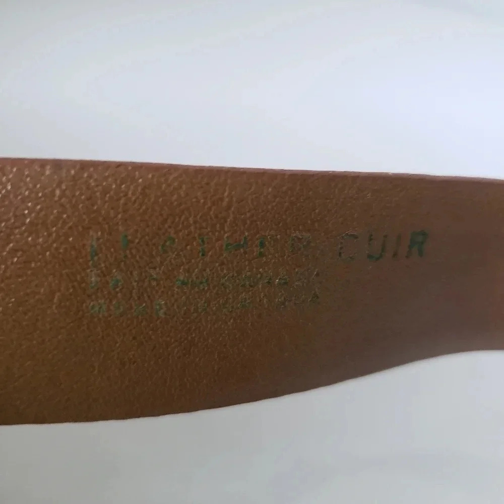 Creations Cabello Mens  Tan Leather Belt Size 38. - Picture 4 of 7
